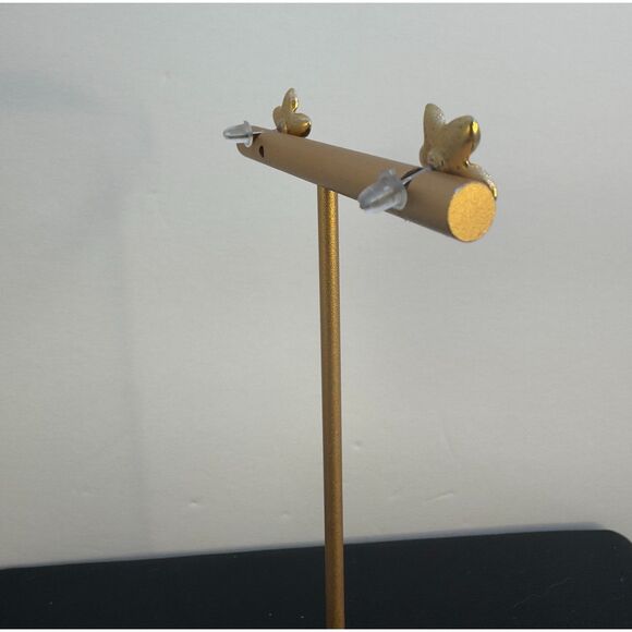 Vintage Blue Flower Enamel Earring - Picture 2 of 5